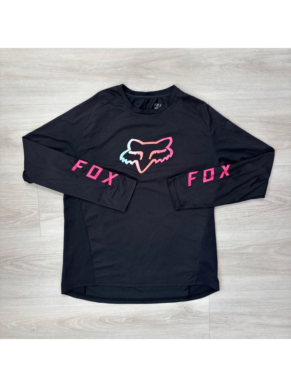 Fox Racing Defend Long Sleeve MTB Jersey Men's XL Black Pink Fox Head